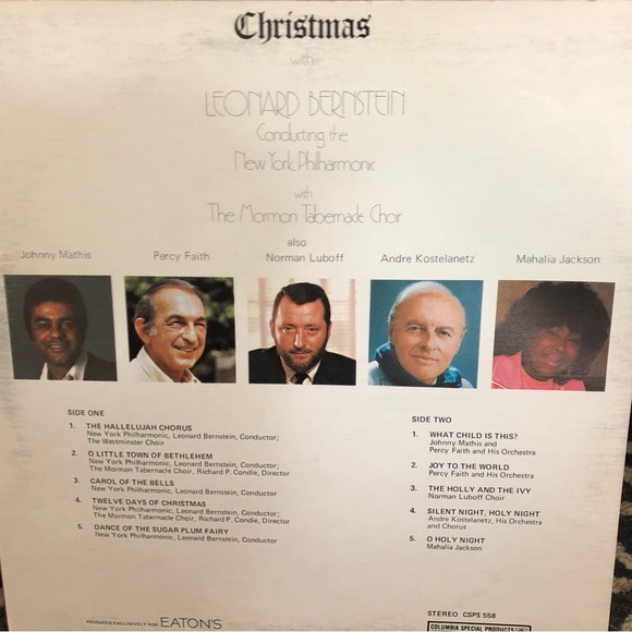 70's "Christmas with Leonard Bernstein" Record - 70's Christmas Album - Holidays - Picture 13 of 14
